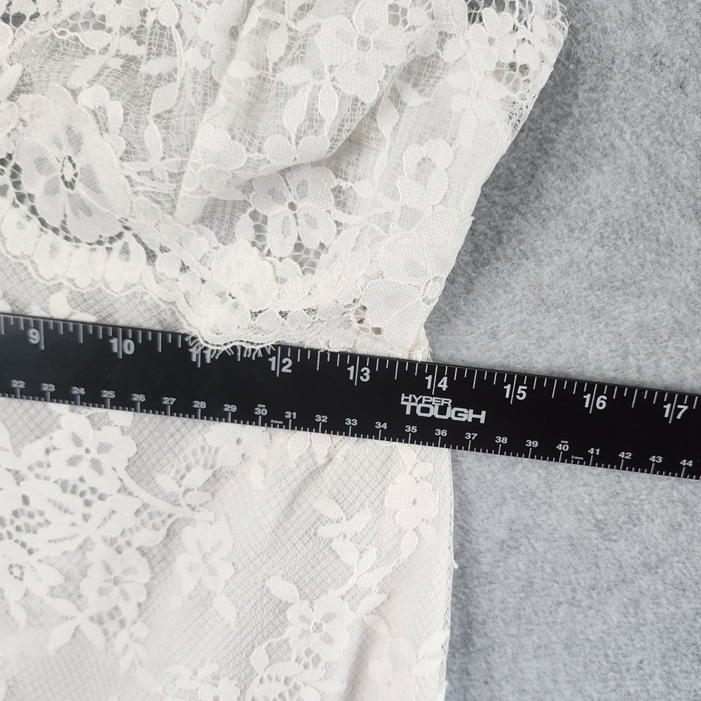 Victoria's Secret Slip Dress Women Medium Ivory Floral Lace Open Back Chemise - Picture 5 of 10